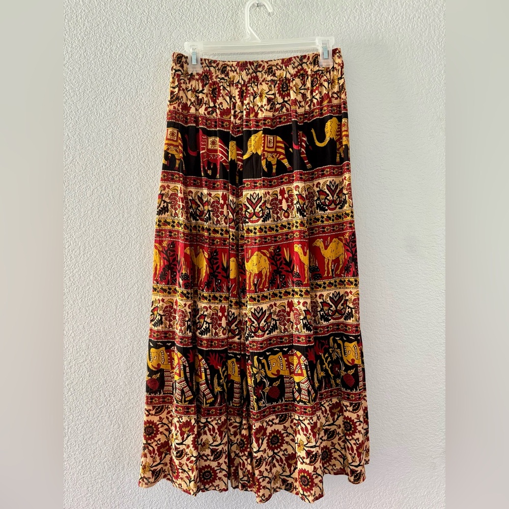 Raga Elephant & Camel Boho Skirt - image 5
